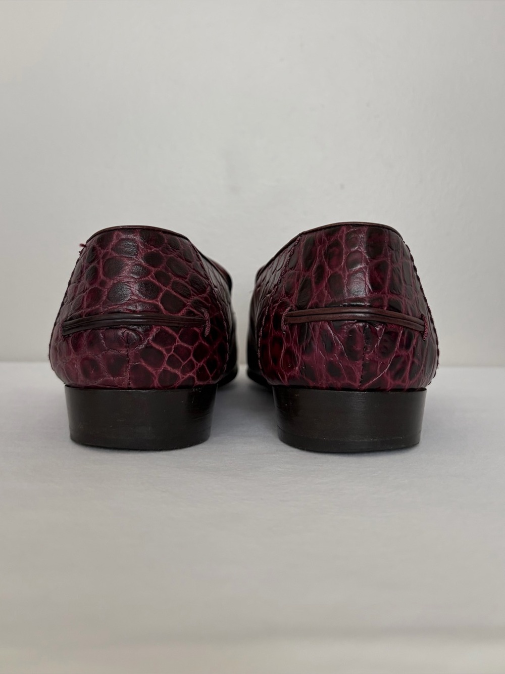Lanvin Crocodile Leather Loafers – Burgundy/Oxblood - Picture 6 of 7